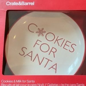 Crate & barrel cookies for Santa plate